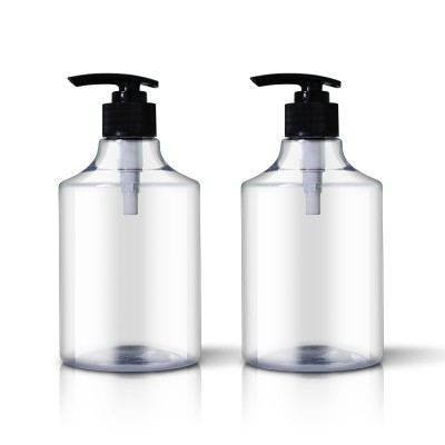 Transparent plastic bottle 500ml shampoo shower gel bottle