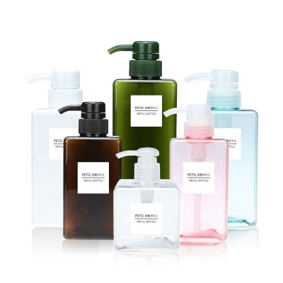 100ml 150ml 250ml 280ml press type square lotion bottle shower bath shampoo cosmetics bottle